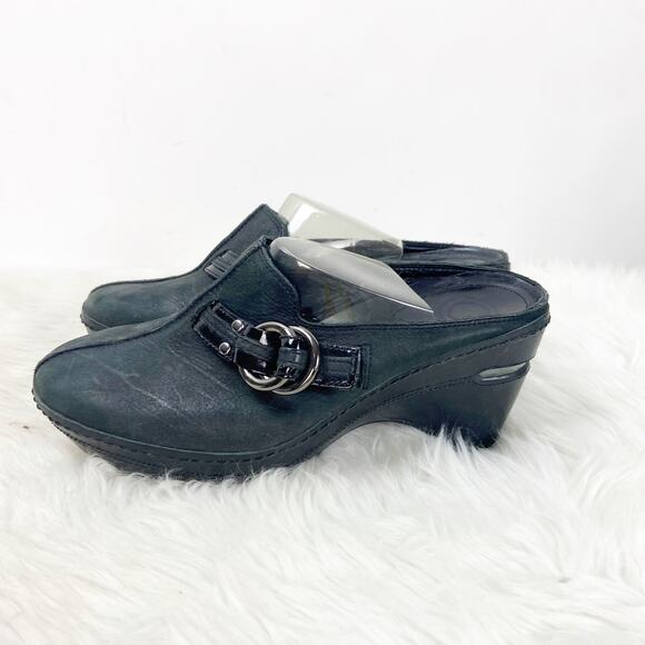 Cole Haan G Series 8 B Womens Black Leather Slide Comfort Clogs - Picture 4 of 8
